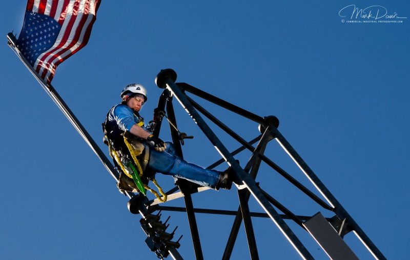 Cell Tower Climber Commercial Industrial Photographer
